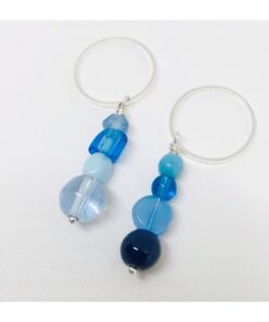 Smukke håndlavede maskemarkører med blå perler