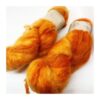 WestWooly Fat Mohair er et tykt mohairgarn i en dejlig tykkelse. Garnet har en sammensætning, der består af 73% kid mohair, 12% merinould og 5% nylon. Dette garn er enormt blødt med en god fylde og kan bruges i mange sammenhænge, som eks de lune sweatre på større pinde. Garnet kan bruges alene eller sammen med en tråd ufarvet merino, merino/Tencel, Merino/silke eller merino single. Jeg håndfarver alle fed i små partier, husk derfor at bestille fed nok til dit projekt Fiberindhold: 73% kid mohair, 12% merino, 5% nylon Anbefalet pind: 7-10 mm Løbelængde: 180 meter / 100 g i hvert fed Vaskeanvisning: håndvask 30 grader – tørres liggende Vær opmærksom på, at farven på billedet kan afvige en smule fra virkeligheden, da det afhænger af skærmens farvekalibrering. Der kan således også være nuanceforskelle fra skærm til skærm. Håndfarvet garn er et spændende og interessant materiale at arbejde med.  Alle fed er farvet i hånden og helt unikke.Derfor vil der opleves forskelle i de enkelte fed. Når du strikker med håndfarvet garn, kan du med fordel strikke med to forskellige nøgler på samme tid. Strik eks. 2-5 omgange med hvert nøgle, jhvormed du  