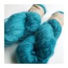 WestWooly Fat Mohair er et tykt mohairgarn i en dejlig tykkelse. Garnet har en sammensætning, der består af 73% kid mohair, 12% merinould og 5% nylon. Dette garn er enormt blødt med en god fylde og kan bruges i mange sammenhænge, som eks de lune sweatre på større pinde. Garnet kan bruges alene eller sammen med en tråd ufarvet merino, merino/Tencel, Merino/silke eller merino single. Jeg håndfarver alle fed i små partier, husk derfor at bestille fed nok til dit projekt Fiberindhold: 73% kid mohair, 12% merino, 5% nylon Anbefalet pind: 7-10 mm Løbelængde: 180 meter / 100 g i hvert fed Vaskeanvisning: håndvask 30 grader, gerne med uldsæbe, slynges vaskepose i maskine, tørres liggende Håndfarvet garn er et spændende og interessant materiale at arbejde med.  Alle fed er farvet i hånden og helt unikke.Derfor vil der opleves forskelle i de enkelte fed. Når du strikker med håndfarvet garn, kan du med fordel strikke med to forskellige nøgler på samme tid. Strik eks. 2-5 omgange med hvert nøgle, hvormed du  